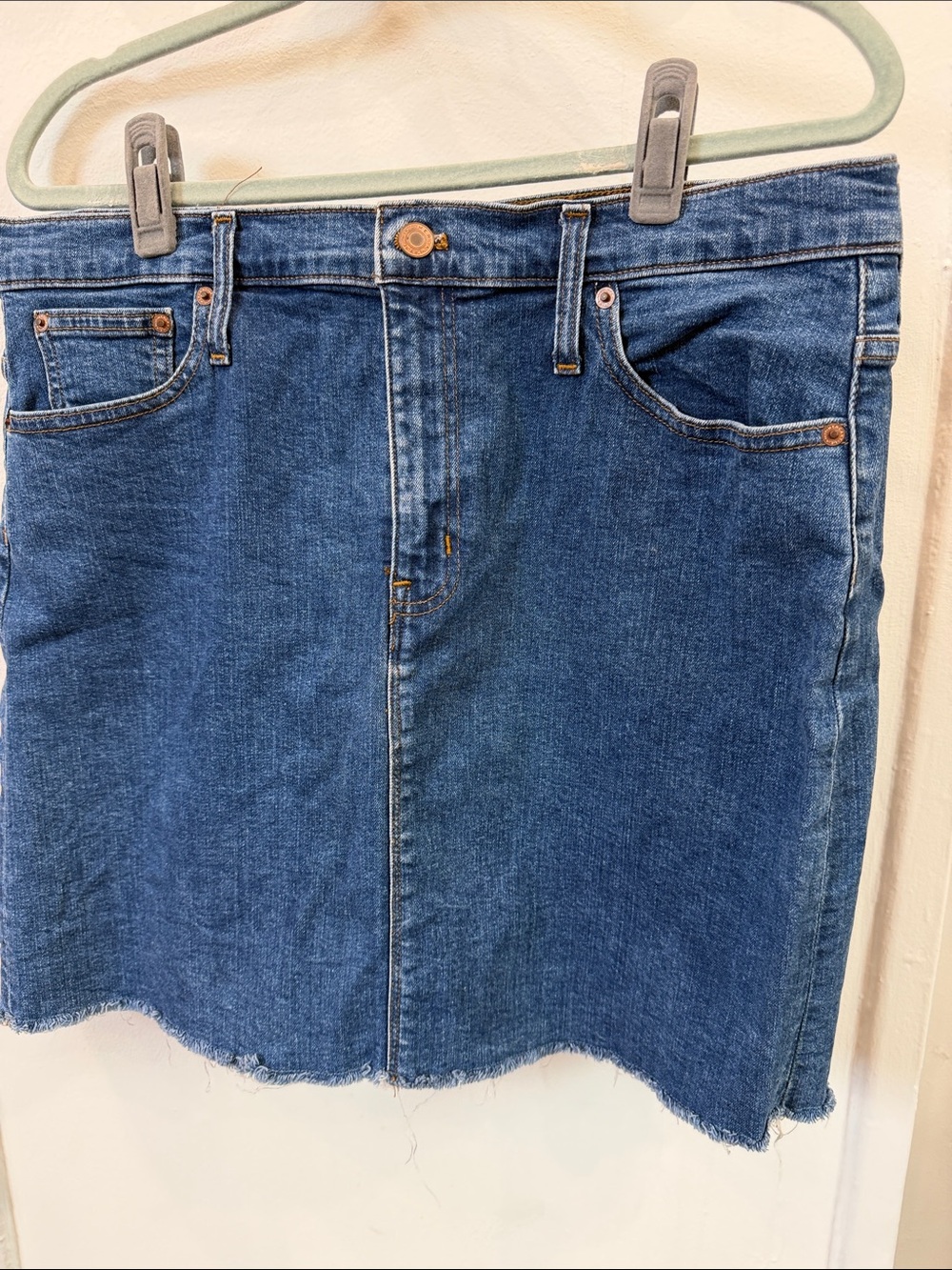 J Crew Mercantile Classic Blue Denim Mini Skirt